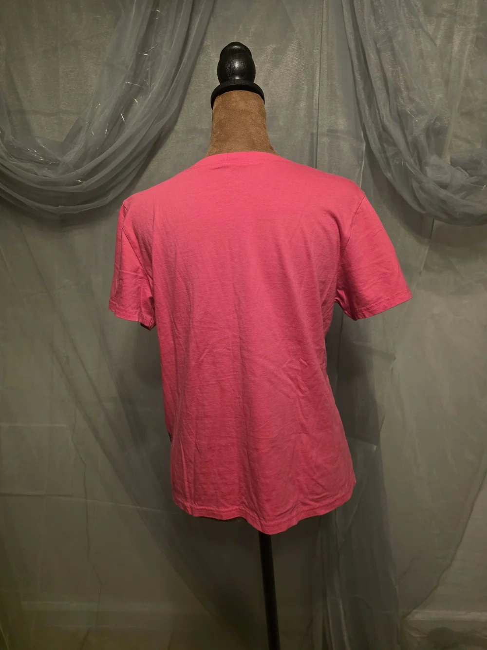 Pink Rhinestone Graphic Leopard Tee Size M